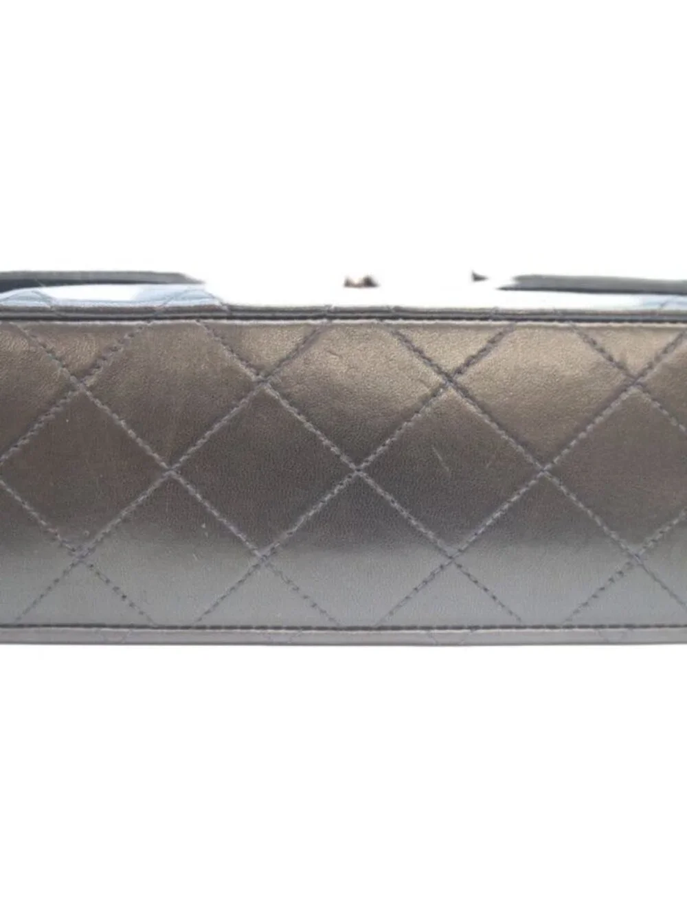 Chanel Black Lambskin Gold Double Flap Bag Quilted 23